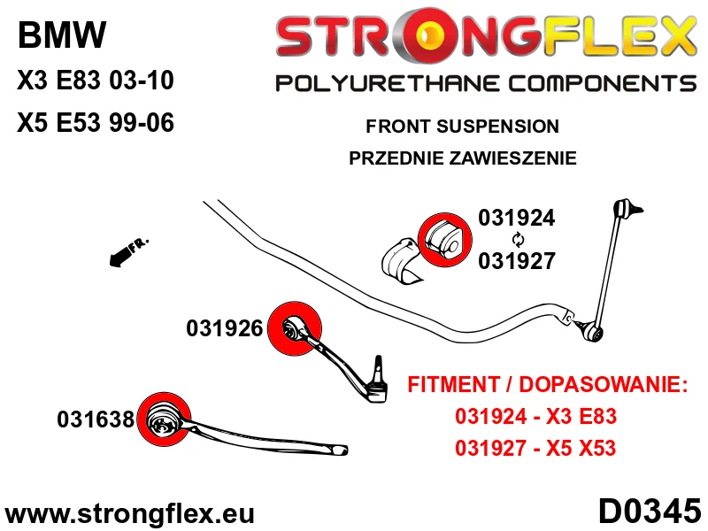 Full suspension polyurethane bush kit - BMW > X5 > I E53