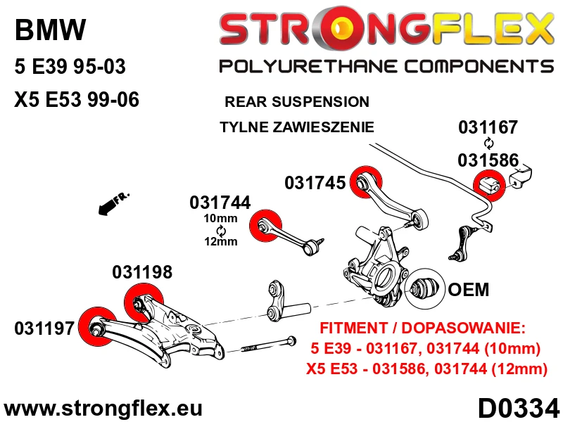 Full suspension polyurethane bush kit - BMW > X5 > I E53