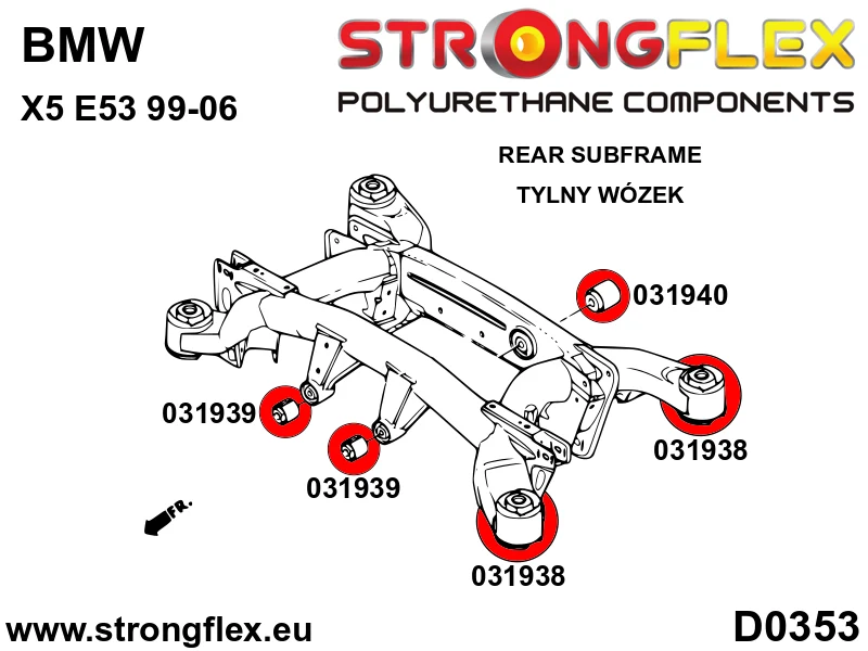 Full suspension polyurethane bush kit SPORT - BMW > X5 > I E53