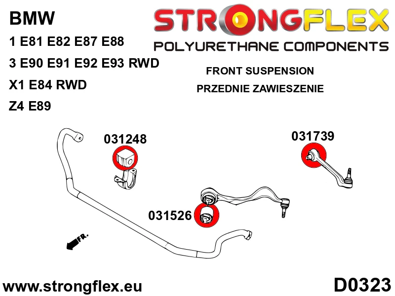Full suspension polyurethane bush kit SPORT - BMW > Z4 > II E89