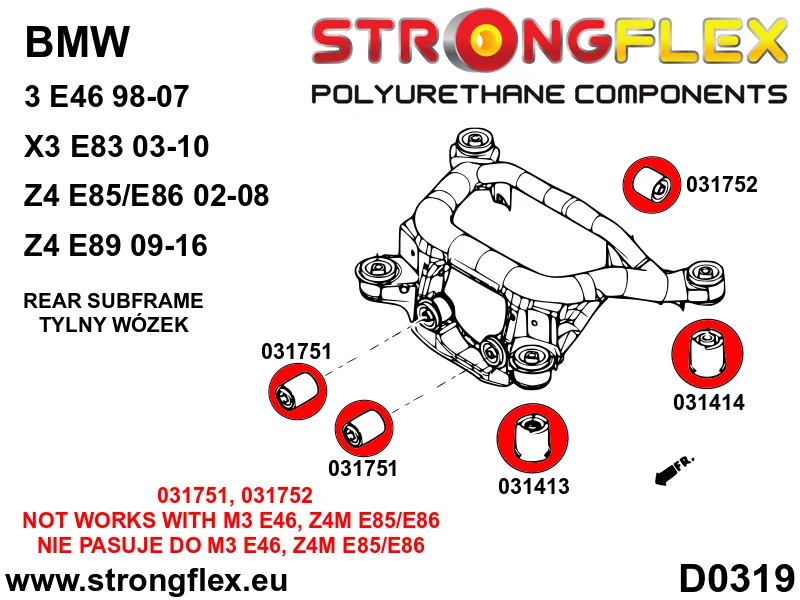 Full suspension polyurethane bush kit SPORT - BMW > Z4 > II E89