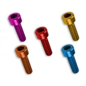 Kit 6 tornillos allen c/cilindrica M5x30. Rojo