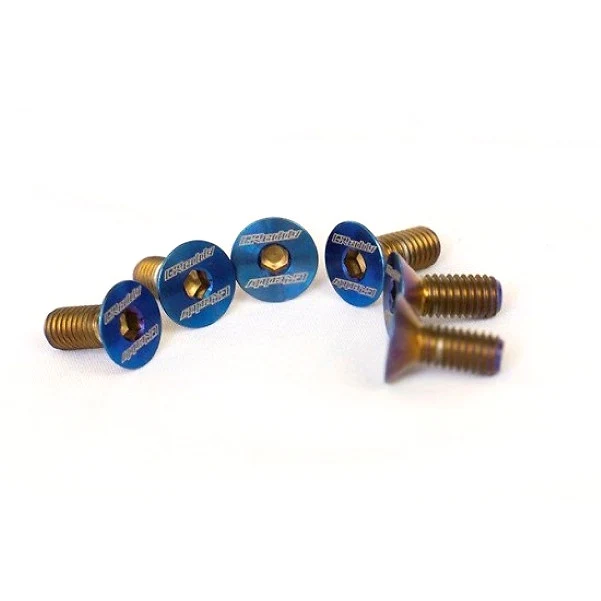Pack 6 Titaniumlegering Countersunk Head Screws Steering Wheels