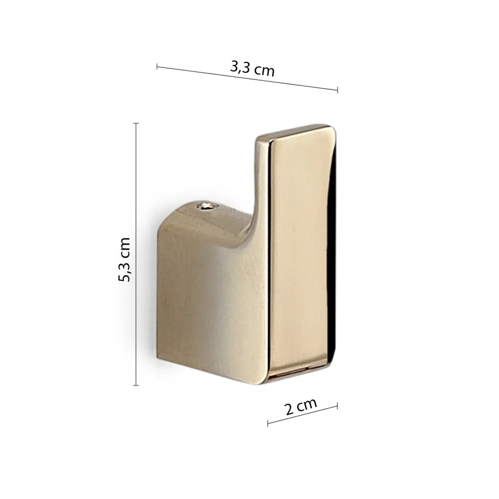 Aan de wand 2-piece coat rack Gedy Pirenei series - Gold