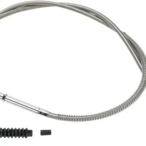 Stainless Braided Clutch Cable Stainless Steel Helder Coated 75" Harley-Davidson