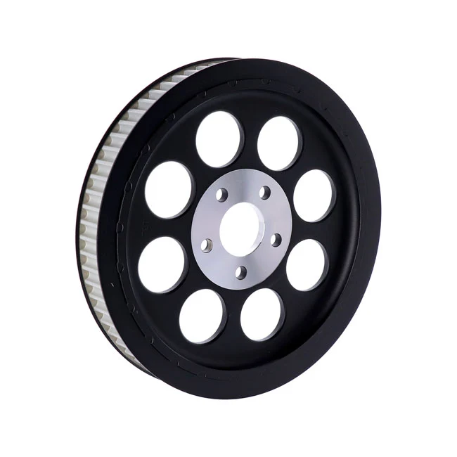 12V USB Polea Transmision Trasera Estilo Oem 70T, Correa 1-1/2". Negro Para Harley Davidson