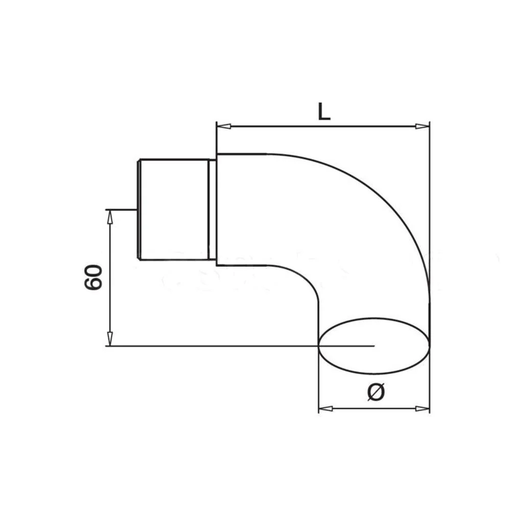 Q-railing 90-degree Round Profile End Scroll (1-1/2'' Diameter)