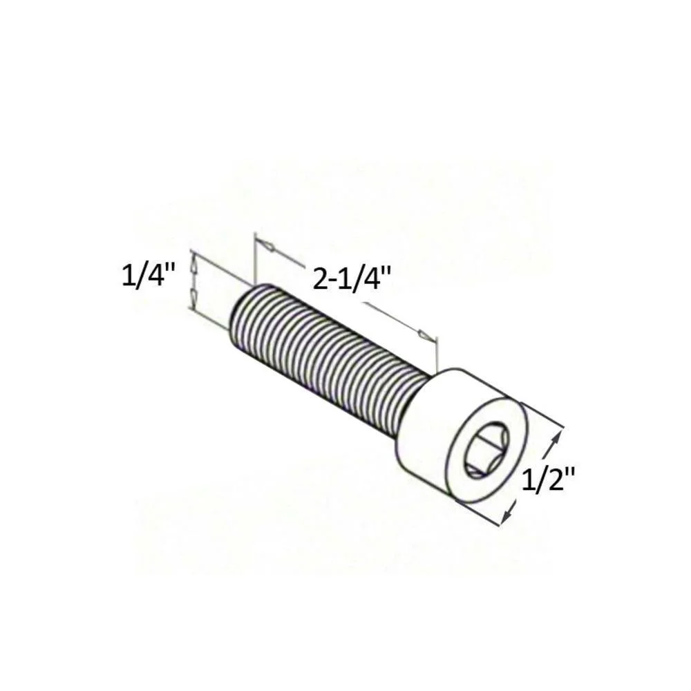Q-railing 1/2" Flat Barrel Head Roestvast Machine Screw - Package 50