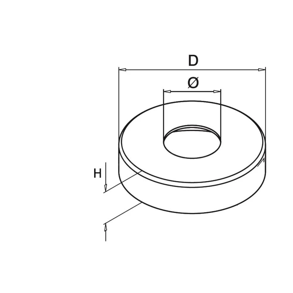 Q-railing Round Profile Baluster Base Cover Plate (1-1/2" Diameter) (1.06'' Height)