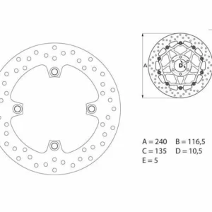 Zwaar Belastbaar Disco de freno Brembo 68B40783