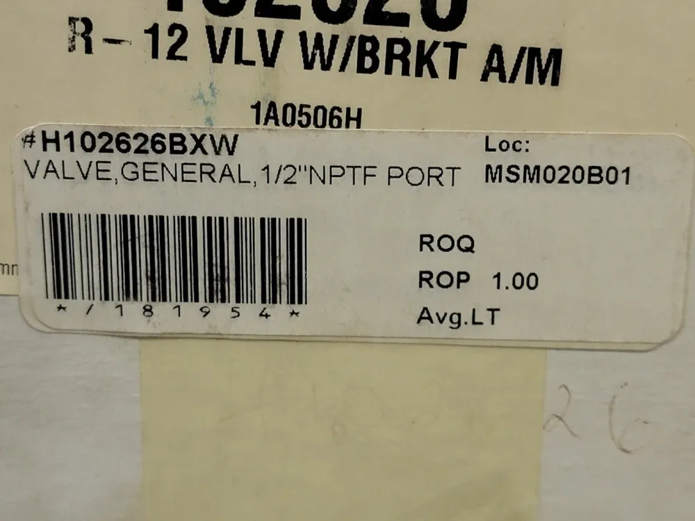 R-12 Air Brake Relay Valve H102626BXW