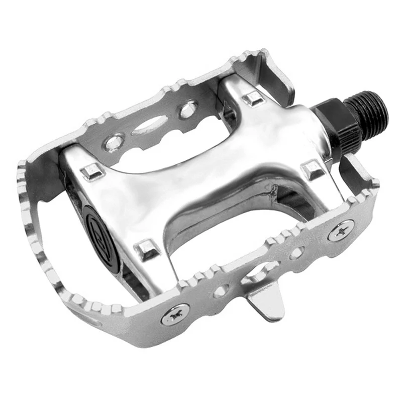 Par pedales BTT ALU. Eje CR-MO. Plata met anti-roest coating