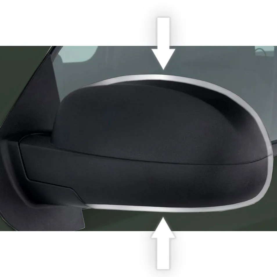 Universal Chrome Side Mirror Accent Trim Molding - Fits All Models