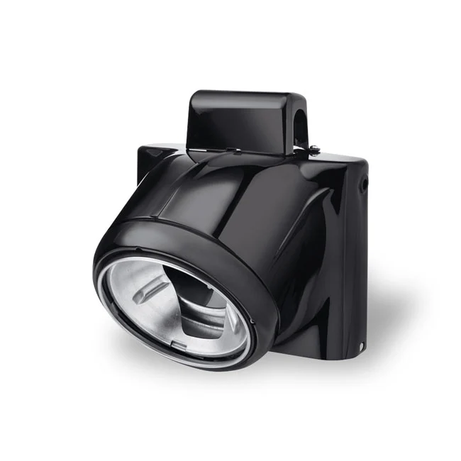 Kit De Carcasa De Faro Delantero De 7". Negro Brillante Para Harley Davidson