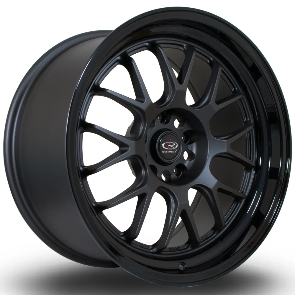 ABS kunststof Rota MXR 18x9.5" 5x120 ET45, Gunmetal, Koolzwart Lip