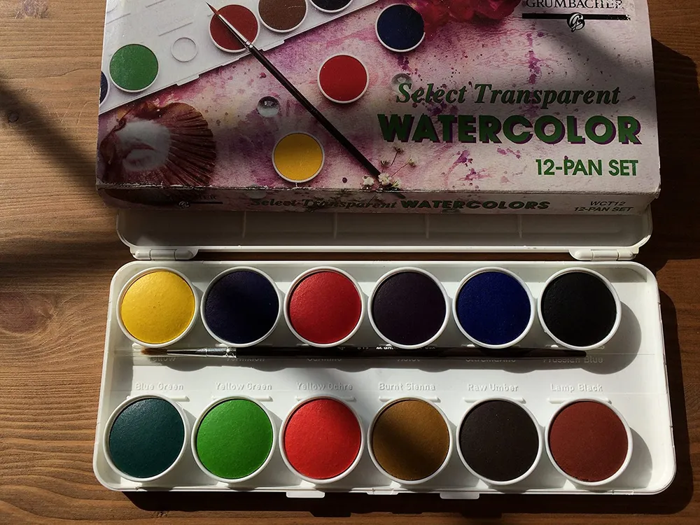 Grumbacher - Doorzichtig Watercolor 12-Color Pan Set