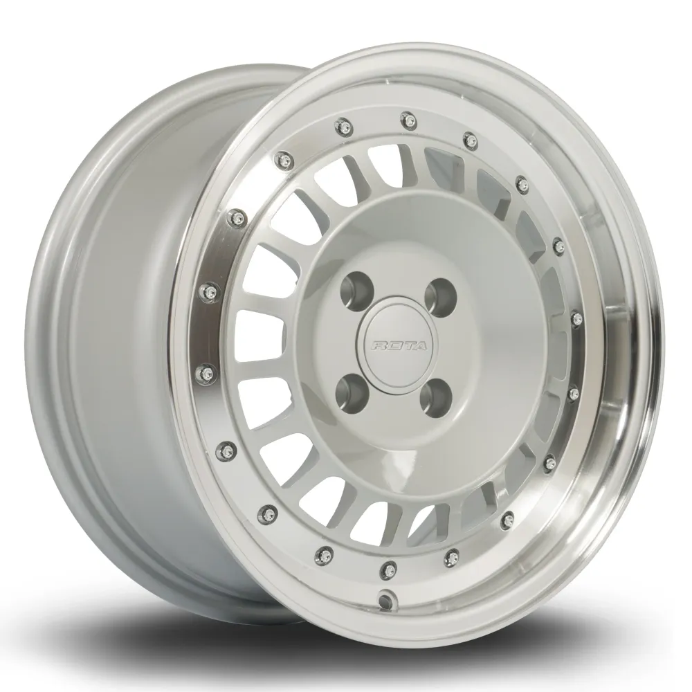 Rota Speciale 15x7" 4x108 ET20, Silver, Gepolijst Lip