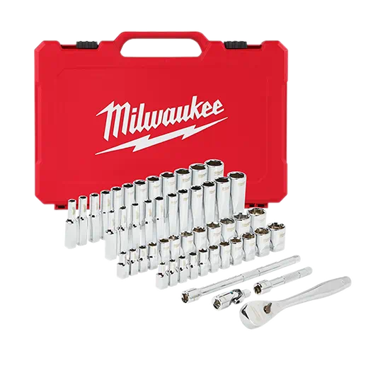 MILWAUKEE 50 PC. 1/4" Drive Ratchet & Socket Set - SAE & Metric