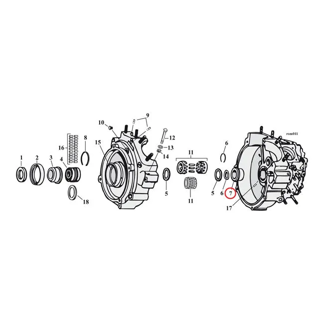 Premium Zwaar Belast Bushing Crankcase Pin.Shaft+.005 Harley-Davidson