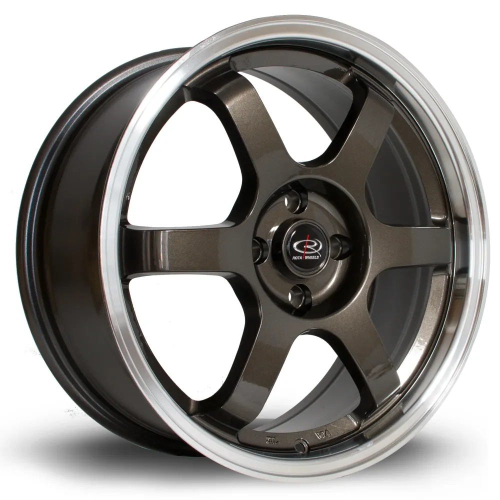 Rota Grid 17x7.5" 4x100 ET45, Gunmetal, Glad Lip