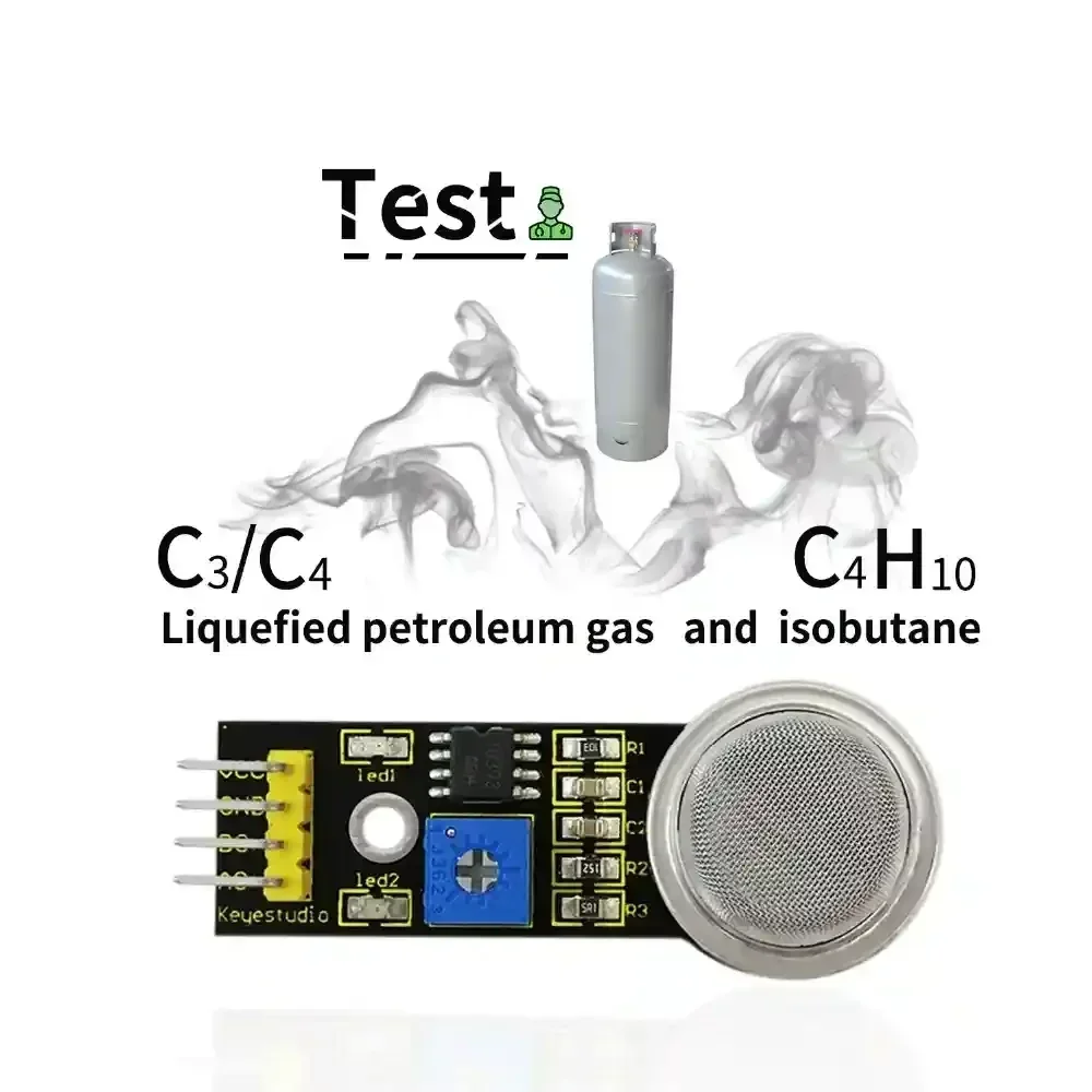 KeyeStudio MQ-6 Propane Butane Liquefied Petrol Gas Puur natuur Sensor Module