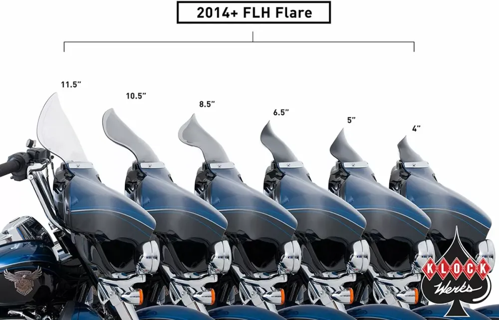 Parabrisas Flare Tintado Para Harley-Davidson Touring 2014-2024