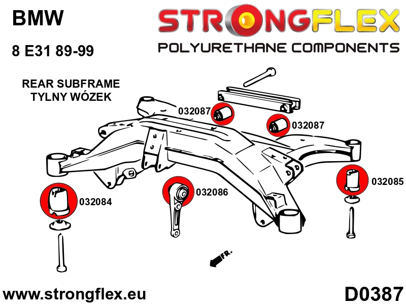 Rear subframe – rear bush - BMW > Serie 8 > I E31 - Voor Alle Autolakken