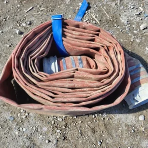 Vervangings- 6" x 45 ft Lay Flat Hose Rood w/ Coupling