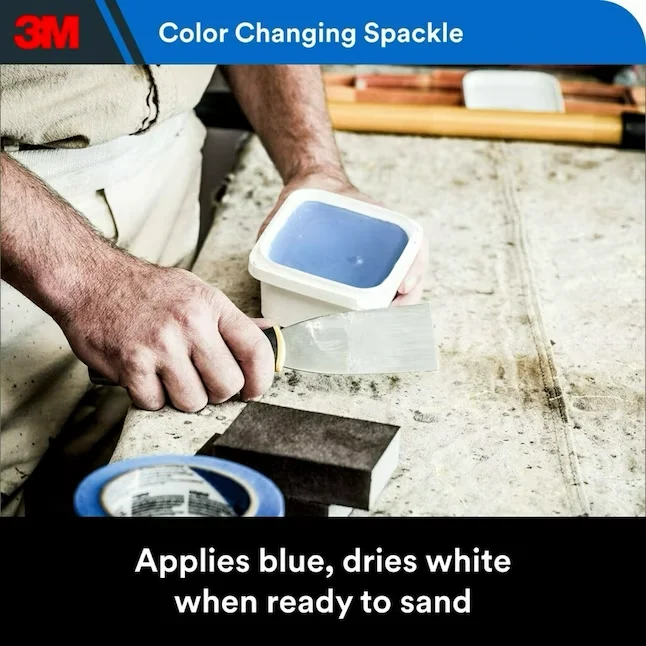 3M Blue-to-White 8-oz Color-changing, Heavy Duty, Waterproof Interior/Exterior Zeeblauw Spackling Kit voor verbeterde aero...