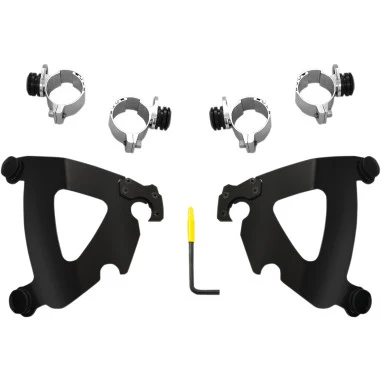 Carbon look Memphis Shades MEB2030 Road Warrior Fairing Mounting Kit Harley-Davidson