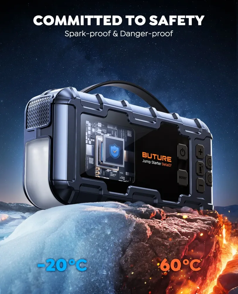 Anti-bevriezing vloeistof 【Top Rated】Buture Beta07 Car Jump Starter 6000A 160PSI Air Compressor