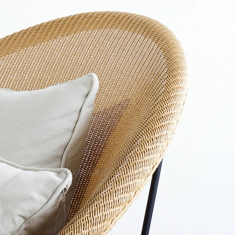 Rattan Chair41.3" L x 33.4" W x 14.4" H Arms Included Chair Light