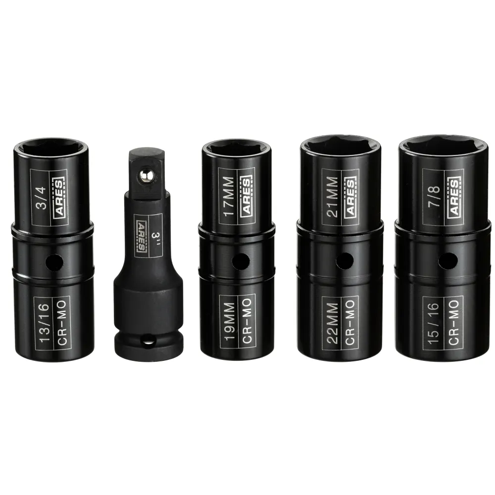 OEM Kwaliteit ARES 59010 - 1/2-inch Drive 5-Piece Flip Lug Nut Socket Set