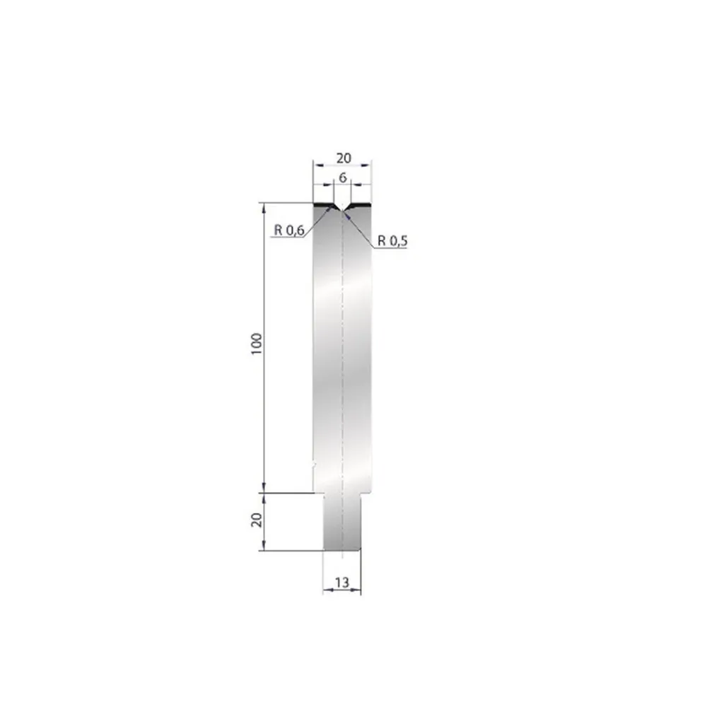 Part No. 3123 @ 45mm 86 Degree Individueel V Die - 650ml