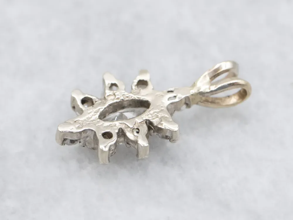 Professionele Klasse Marquise Cut Diamond Halo Pendant White Goud