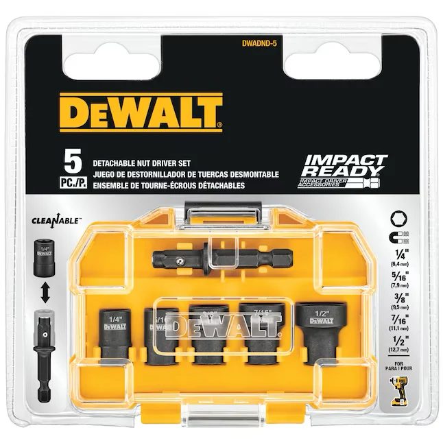 Voorruit wisserarm DEWALT Impact ready Nutsetter Impact Driver Bit (5-Piece)