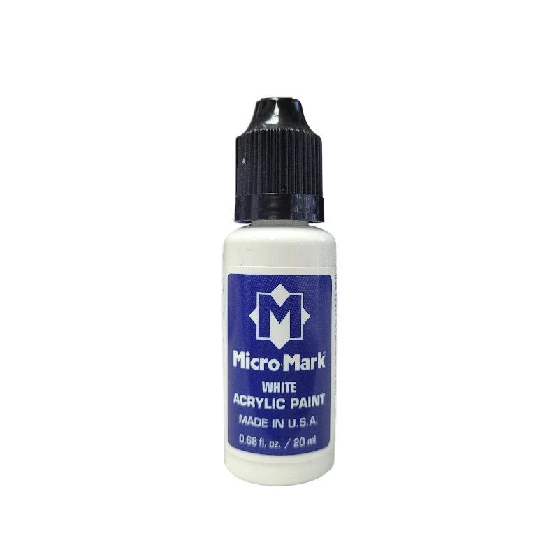 Micro-Mark White Plexiglas Paint, 20ml