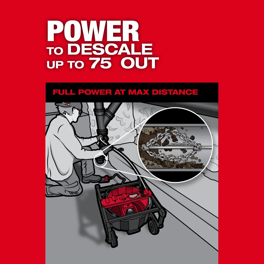 MILWAUKEE 5/16" X 75™ Chain Snake Cable