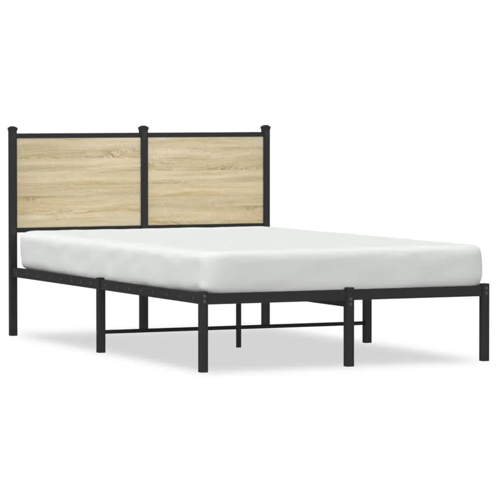 Bedframe zonder matras metaal sonoma eikenkleurig 120x200 cm