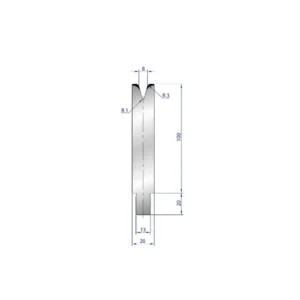 Part No. 3237 @ 45mm 30 Degree Individueel V Die Noodkit Formaat
