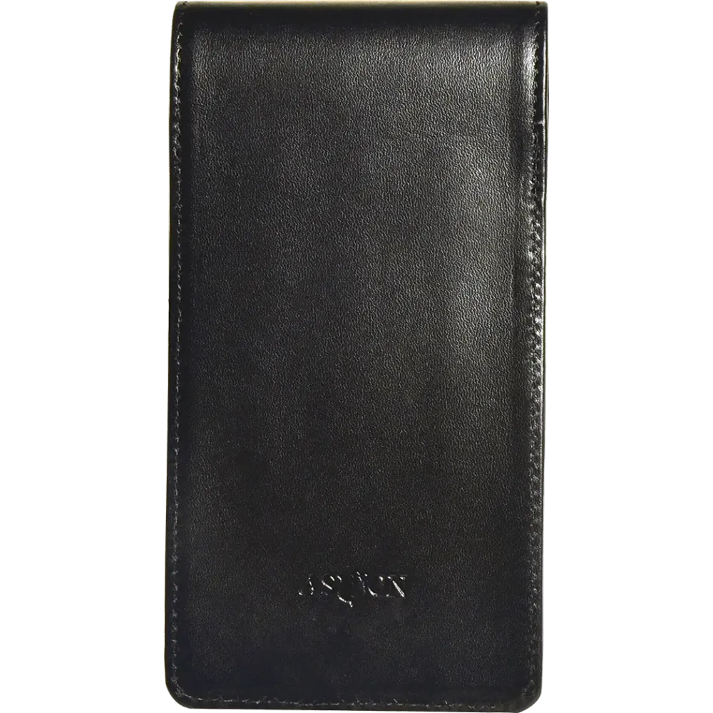 Aston Leather Zwart Finger Style Quad Pen Case