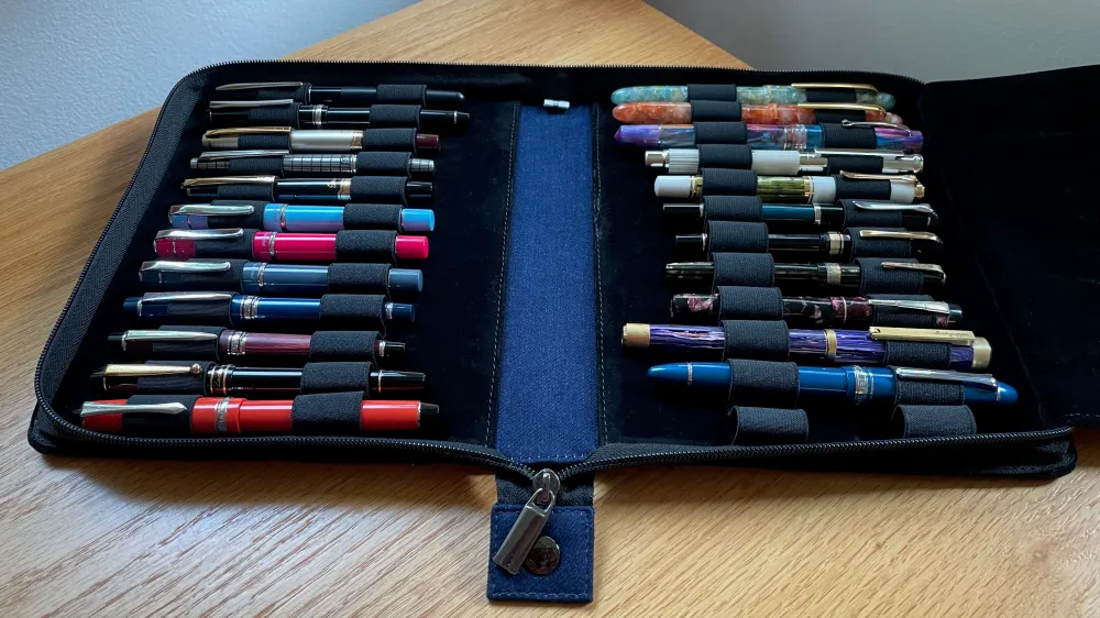 Girologio Katoenen Denim Pen Case - 24 Zip