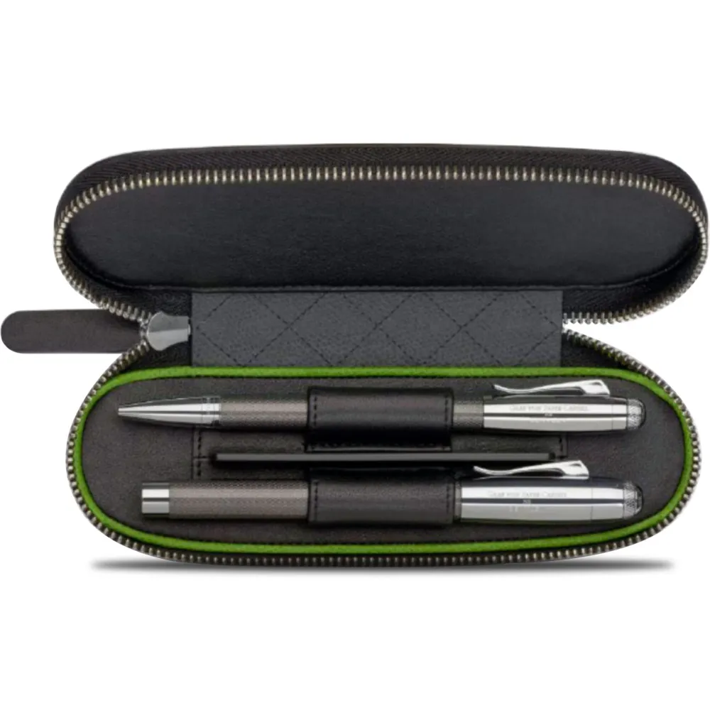Graf von Faber-Castell Bentley Natuurleer Case - 2 Pens