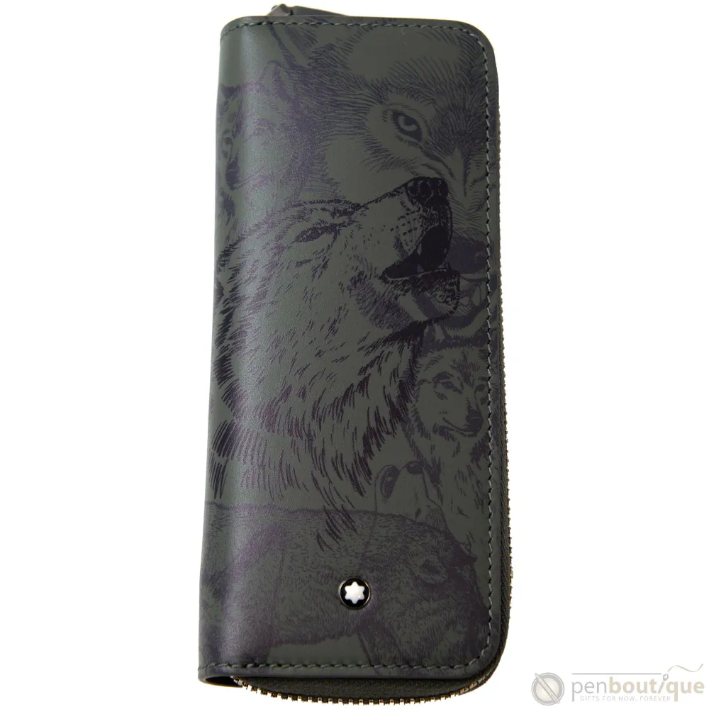 Montblanc Meisterstück Pen Pouch - Wolf (Zipper Closure)
