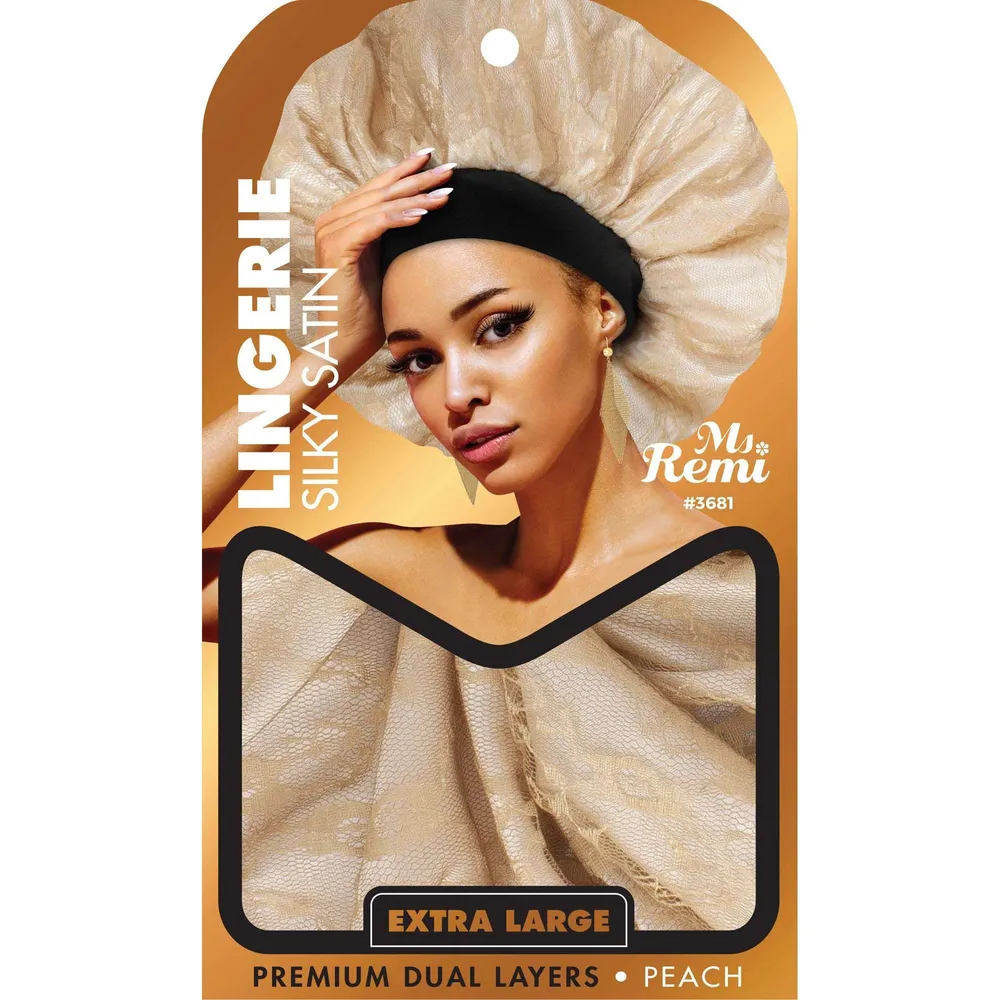 Ms. Remi Lingerie Silky Bonnet XL, 1 Piece Sleep Cap, Assorted Color Burgundy