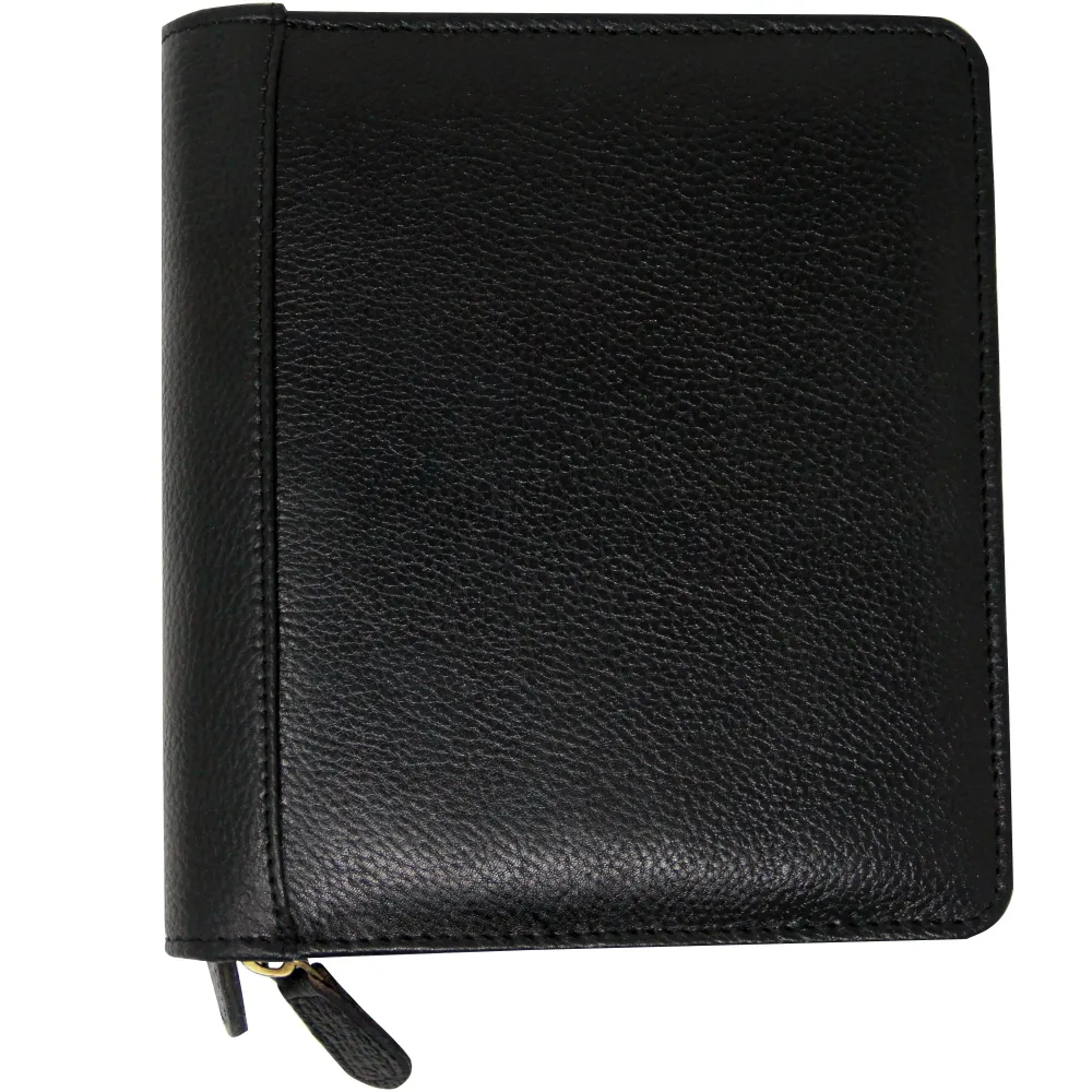 Yak Echt leer Premium Leather 12 Pen Case - Black