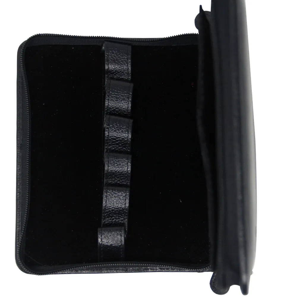 Yak Echt leer Premium Leather 12 Pen Case - Black