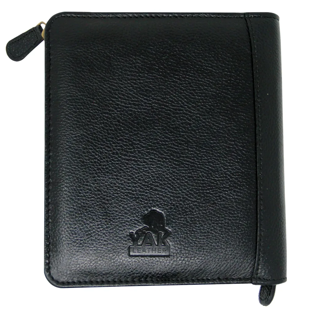 Yak Echt leer Premium Leather 12 Pen Case - Black