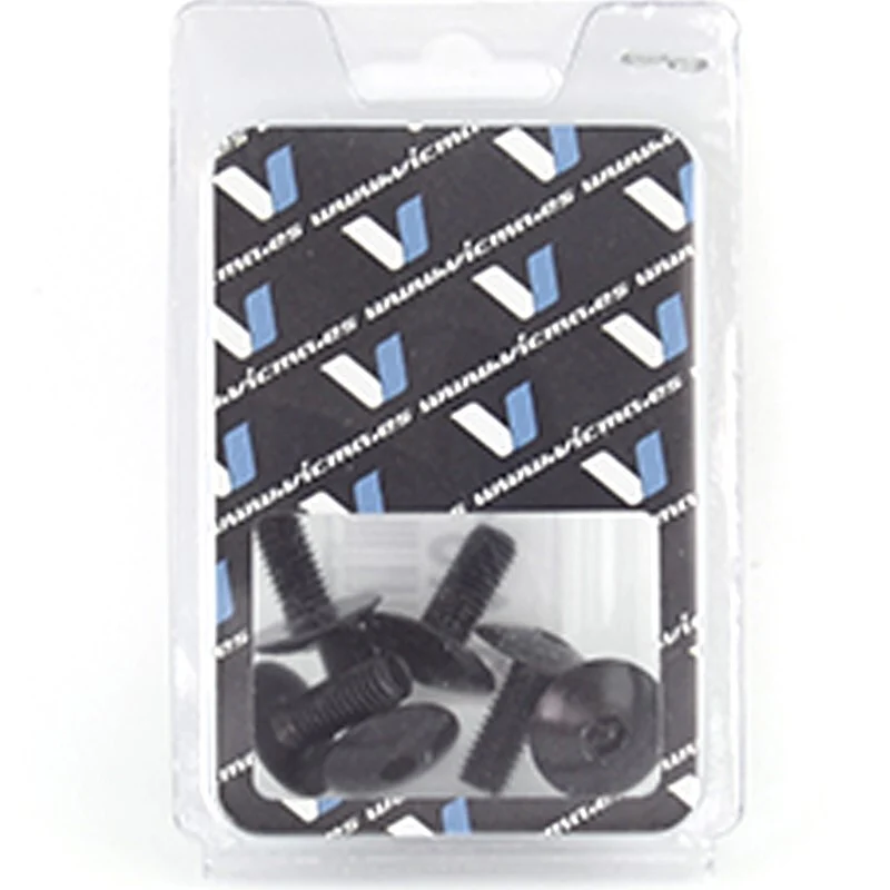 Kit 6 tornillos allen c/alomada M6x15mm. Negro