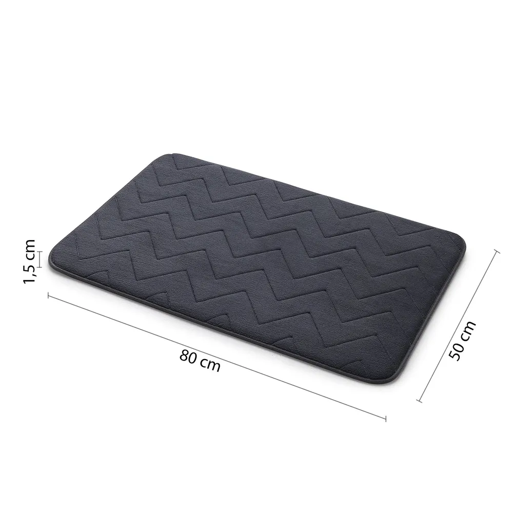 Rug 50x80 memory foam non-slip bottom Foam Gedy - Anthracite